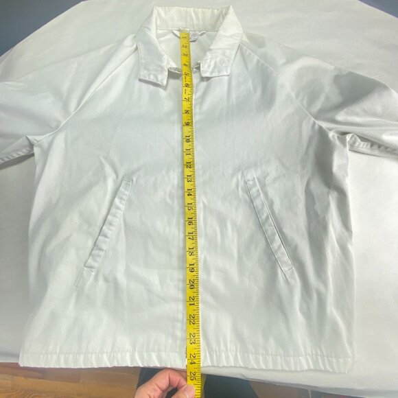 Vintage John Blair Sportswear White Zip Jacket M Lightweight Casual Wear - Picture 11 of 12